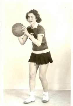 Sylvia playing basketball 1947